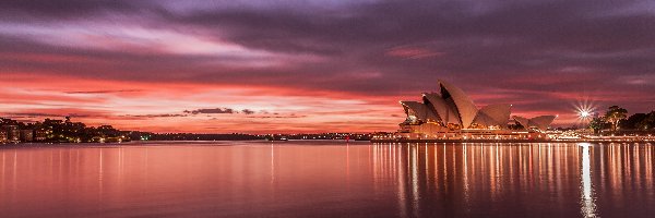 Australia, Sydney, Zachód, Słońca
