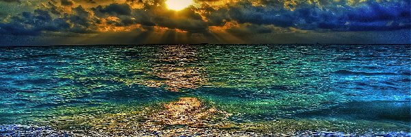 Słońce, Plaża, Morze