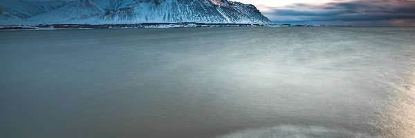 Ośnieżone, Jezioro Abraham Lake, Góry, Kanada