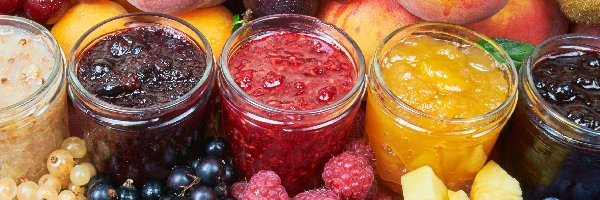 Owoce, Porzeczki, Maliny, Dżemy, Brzoskwinie