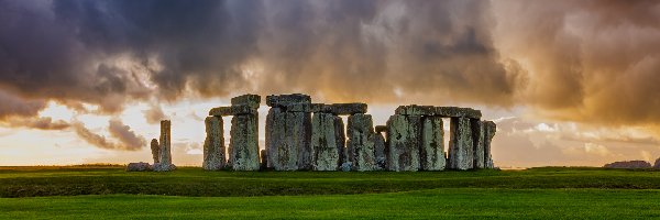Okolice Salisbury, Kromlech Stonehenge, Krąg, Kamienie, Anglia, Hrabstwo Wiltshire