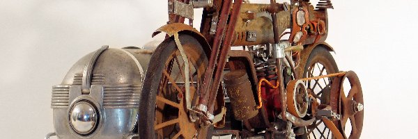 Motor, 1909, Harley Davidson, Zabytkowy