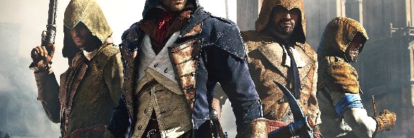 Kaptury, Postać, Arno Dorian, Assassins Creed Unity, Gra, Broń, Mężczyźni