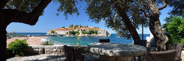 Czarnogóra, Kurort, Morze, Miasto Św. Stefana