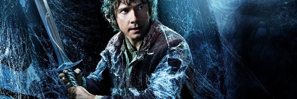 Miecz, Martin Freeman, Bilbo Baggins, Pajęczyna, The Hobbit: The Desolation of Smaug, Hobbit: Pustkowie Smauga