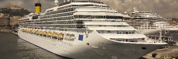 Costa Concordia, Pasażerski, Statek, Port