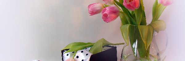 Apaszka, Perfum, Flakon, Tulipany