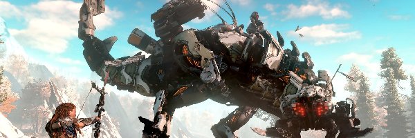 Horizon Zero Dawn, Postać, Maszyna Thunderjaw, Łuk, Aloy