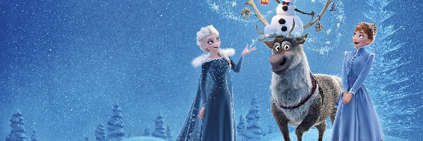 Renifer Sven, Frozen, Elsa, Kraina Lodu, Bajka, Bałwan Olaf, Anna