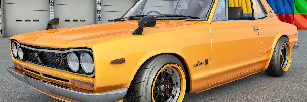 Zabytkowy, 1971, ŻółtyNissan Skyline 2000 GT-R