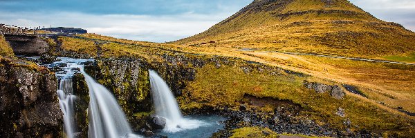 Półwysep Snaefellsnes, Góra Kirkjufell, Wodospad Kirkjufellsfoss,  Islandia