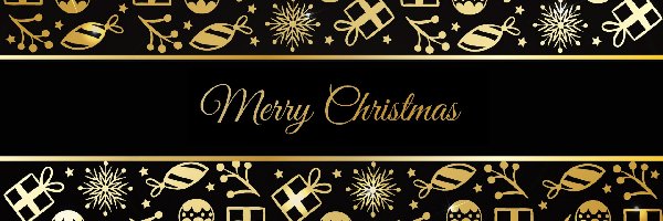 Boże Narodzenie, Czarne, Tło, Merry Christmas, Napis