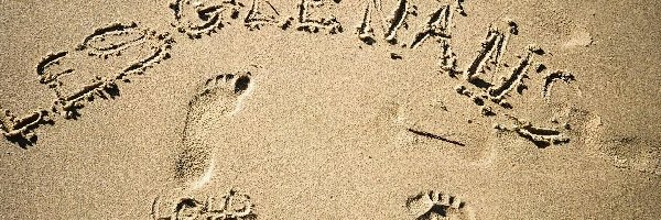 Piasek, Stopy, Odcisk, Plaża