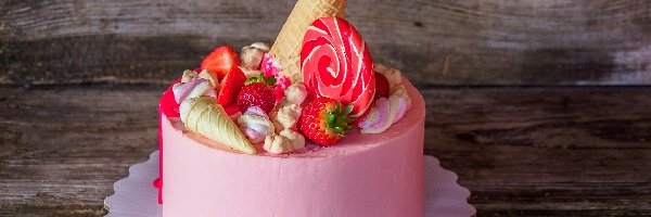 Rożki, Lizak, Pianki, Wafle, Truskawki, Torcik