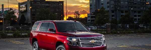 2018, Chevrolet Tahoe, Czerwony