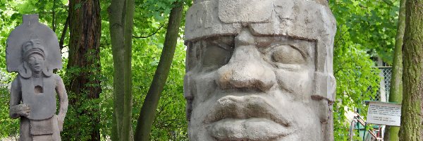 Głowa, Rzeźba, Olmecka, Puszczykowo, Muzeum Arkadego Fiedlera