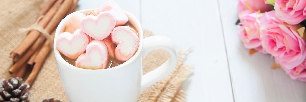 Cynamon, Pianki, Szyszki, Róże, Kakao, Kubek