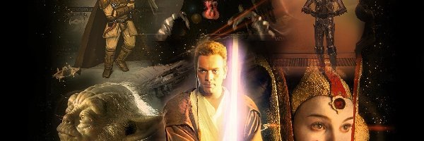 laser, Star Wars, Yoda, Ewan McGregor, Natalie Portman