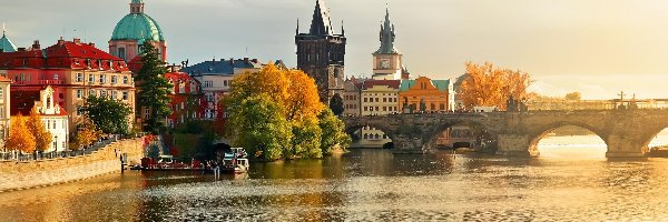 Rzeka, Europa, Miasto, Most, Praga, Czechy