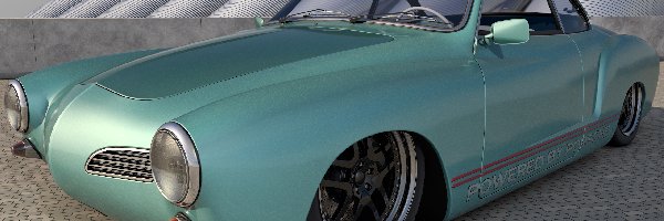 1967, 3D, Zabytkowy, Volkswagen Karmann Ghia