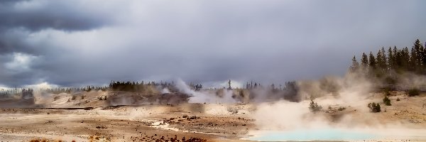 Stany Zjednoczone, Park Narodowy Yellowstone, Stan Wyoming, Źródła, Gorące