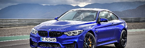 BMW M4 CS, Góry, 2018, Niebieskie