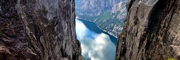 Fiord Lysefjord, Góry, Kjerag, Norwegia