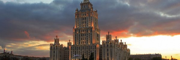 Niebo, Hotel, Ukraina, Chmury, Moskwa, Rosja