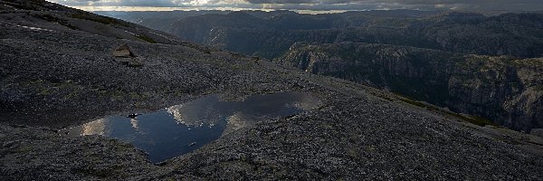 Kjerag, Góry, Fjord, Norwegia, Skały