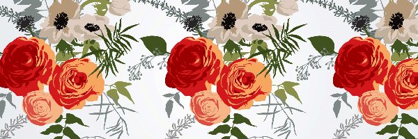 Kwiaty, Tekstura, Białe tło, Róże
