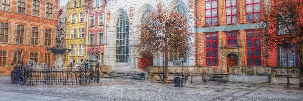 Gdańsk, Dwór Artusa, Stare Miasto, Kamienice, Zabytki