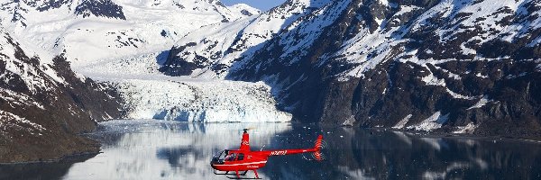 Jezioro, Helikopter, Góry