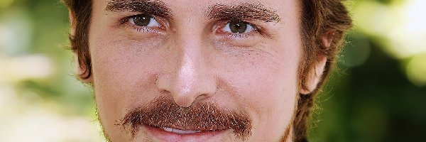 broda, wąsik, Christian Bale