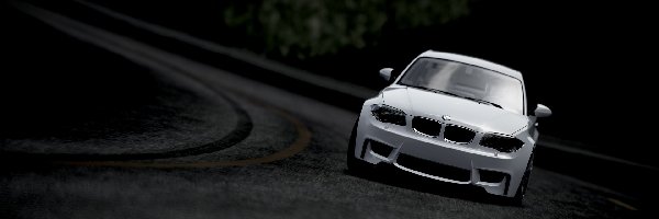 Zakręt, BMW M3 E46, Białe