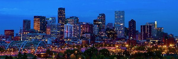 Denver, USA, Kolorado, Miasta, Panorama