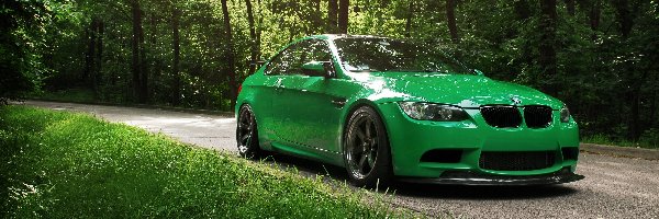 Bmw M3, Zieleń, Droga, Zielone