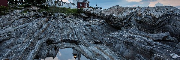 Stany Zjednoczone, Bristol, Stan Maine, Skały, Latarnia morska Pemaquid Point Light