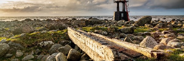 Norwegia, Wybrzeże, Okręg Rogaland, Kamienie, Latarnia morska Hatangen