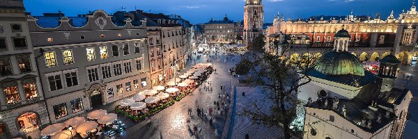 Kraków, Zmierzch, Panorama, Polska