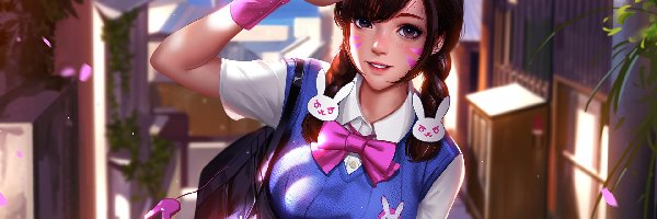Gra, Pilotka mecha, Overwatch, D.Va, Postać