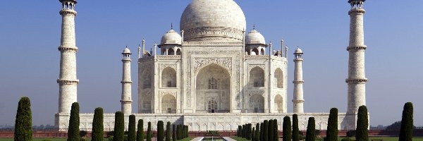 Mauzoleum, Indie, Agra, Sadzawka lustrzana, Tadź Mahal