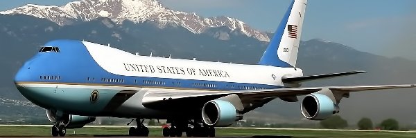 Samolot, Lotnisko, Góry, Prezydencki Boeing
