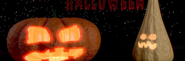 Dynie, Napis, Świecące, Halloween