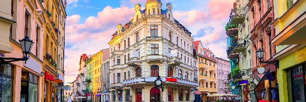 Kamienice, Starówka, Ulica, Domy, Toruń, Polska