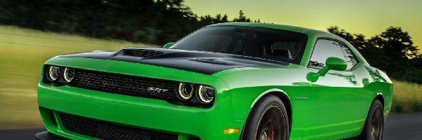 Dodge, SRT, Challenger, Zielony