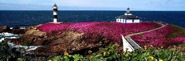 Światła, Faro de Tabarca, Hiszpania, Ribadeo, Most, Morze, Wyspa Isla Pancha, Latarnia morska