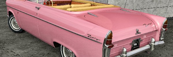 Ford Zephyr Convertible, Zabytkowy, 1958, Różowy