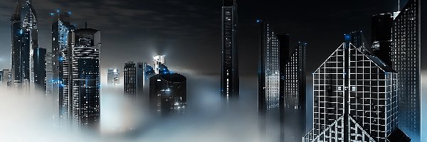 Drapacze Chmur, Mgła, Noc