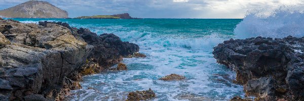 Chmury, Fale, Ocean