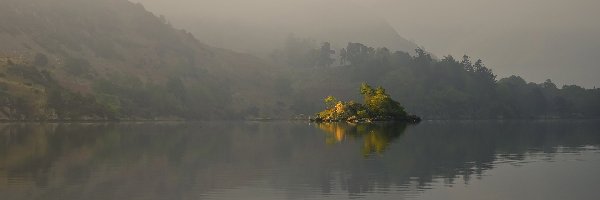 Wyspa, Jezioro, Mgła